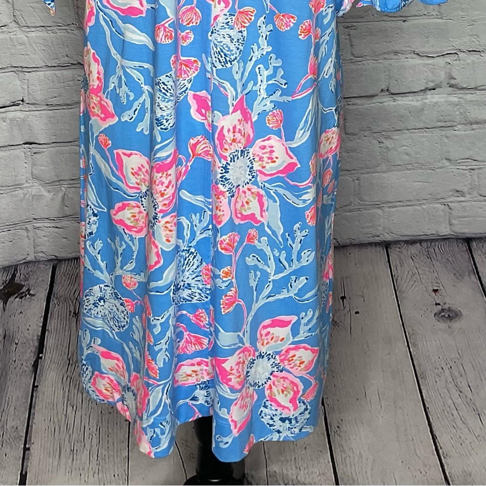 Lilly Pulitzer Easley Short Sleeve Dress Multi Bahamian Rhapsody Large NWT - Picture 11 of 16
